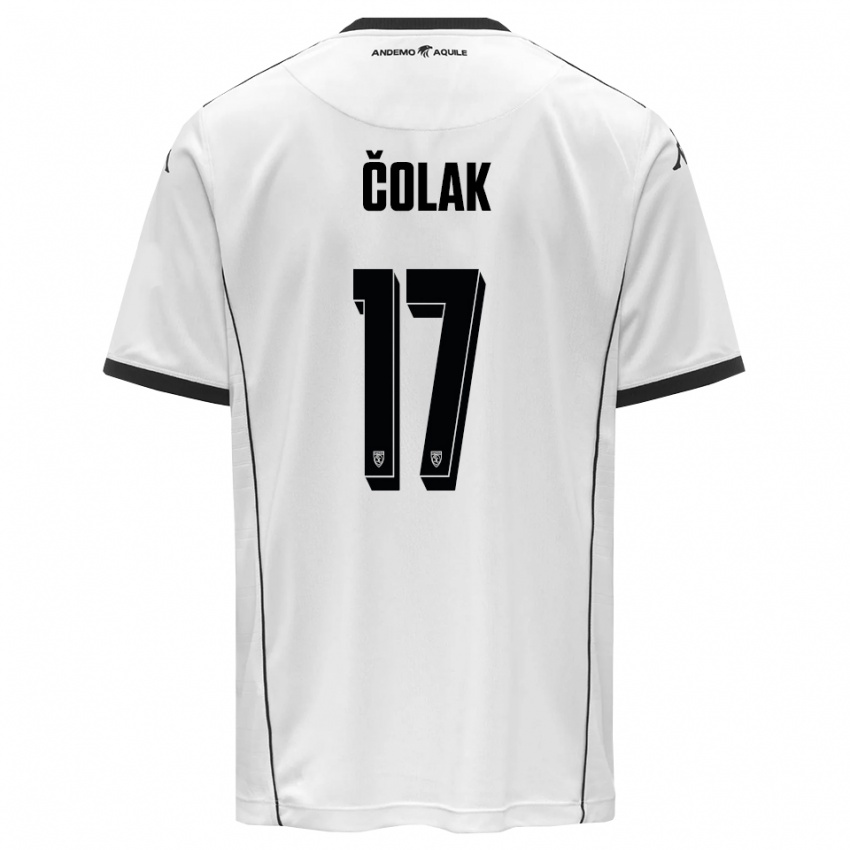 נשים אנטוניו צ'ולאק #17 לבן שחור ג'רזי ביתית 2025/26 חולצה קצרה