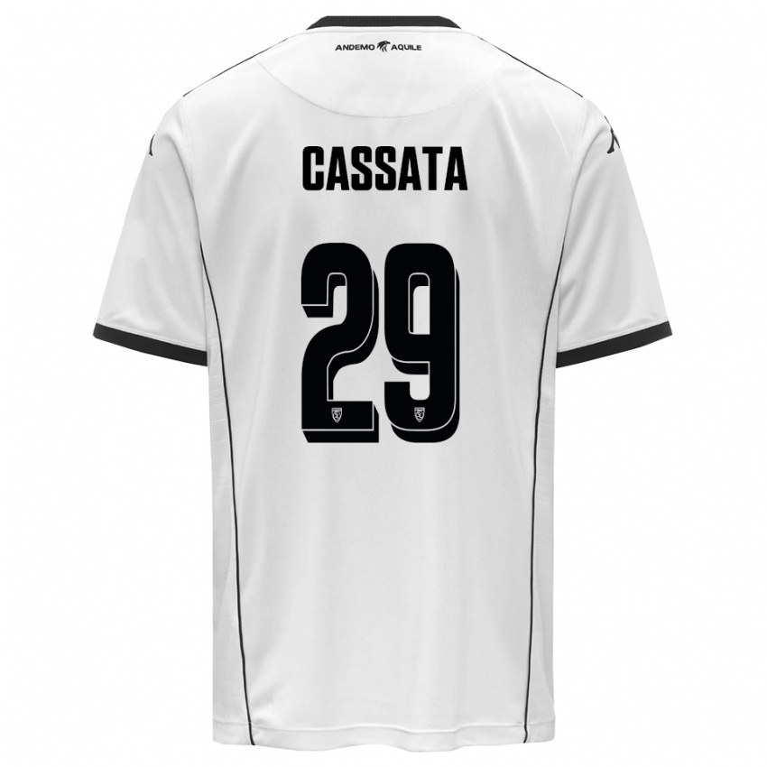 נשים פרנצ'סקו קסטה #29 לבן שחור ג'רזי ביתית 2025/26 חולצה קצרה