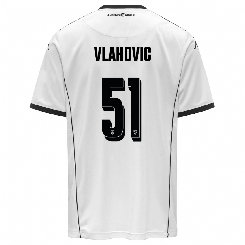 נשים ואניה ולאחוביץ׳ #51 לבן שחור ג'רזי ביתית 2025/26 חולצה קצרה