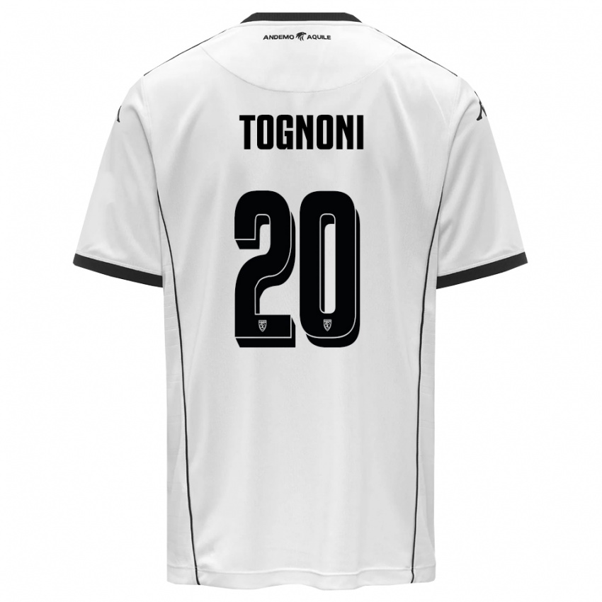 נשים Thomas Tognoni #20 לבן שחור ג'רזי ביתית 2025/26 חולצה קצרה