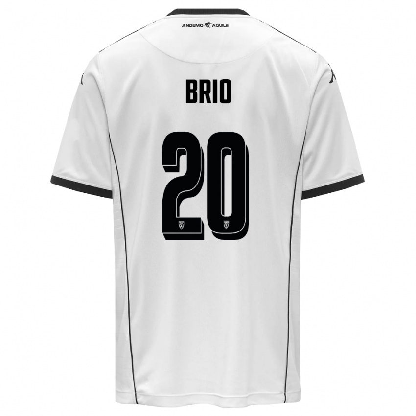 נשים Alessandro Brio #20 לבן שחור ג'רזי ביתית 2025/26 חולצה קצרה