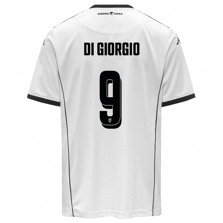 נשים ריקרדו די ג׳ורג׳יו #9 לבן שחור ג'רזי ביתית 2025/26 חולצה קצרה