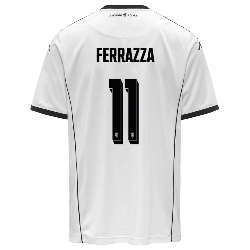 נשים Diego Ferrazza #11 לבן שחור ג'רזי ביתית 2025/26 חולצה קצרה