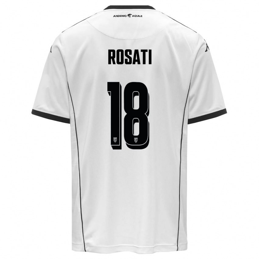 נשים Riccardo Rosati #18 לבן שחור ג'רזי ביתית 2025/26 חולצה קצרה