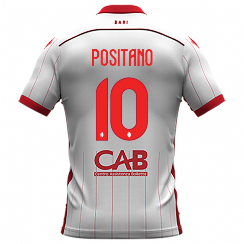 נשים Giuseppe Positano #10 לבן אדום ג'רזי ביתית 2025/26 חולצה קצרה