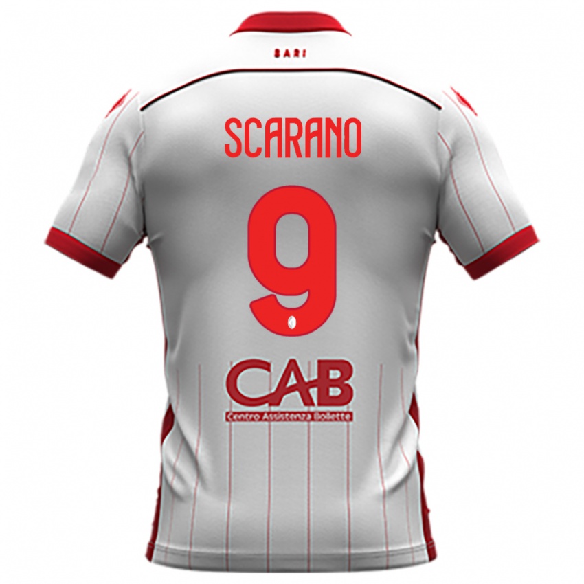 נשים Giuseppe Scarano #9 לבן אדום ג'רזי ביתית 2025/26 חולצה קצרה