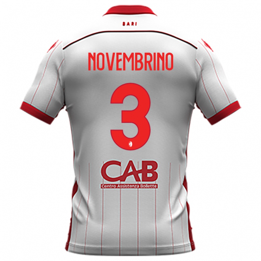 נשים Gioele Novembrino #3 לבן אדום ג'רזי ביתית 2025/26 חולצה קצרה