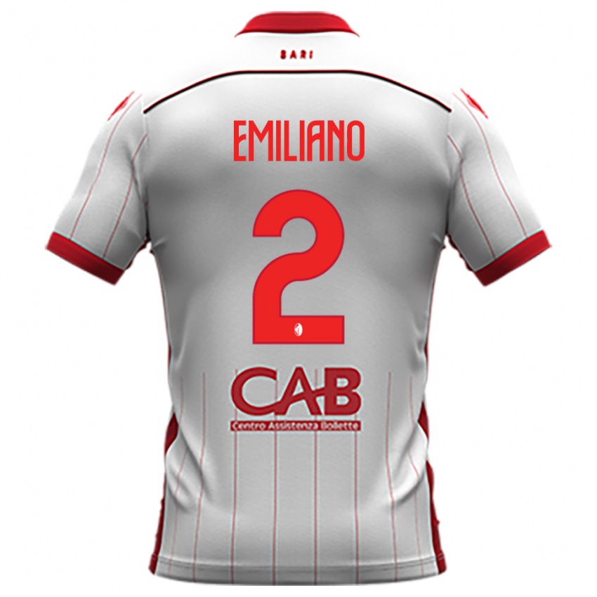 נשים ג׳יאנמרקו אמיליאנו #2 לבן אדום ג'רזי ביתית 2025/26 חולצה קצרה