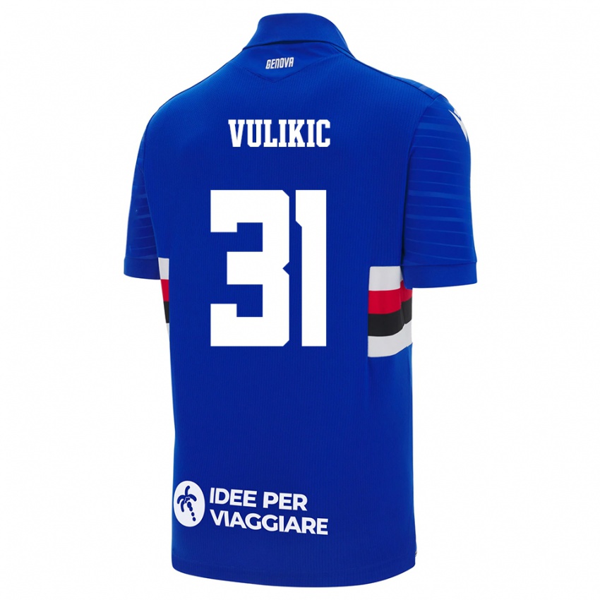 נשים Stipe Vulikic #31 כחול לבן ג'רזי ביתית 2025/26 חולצה קצרה