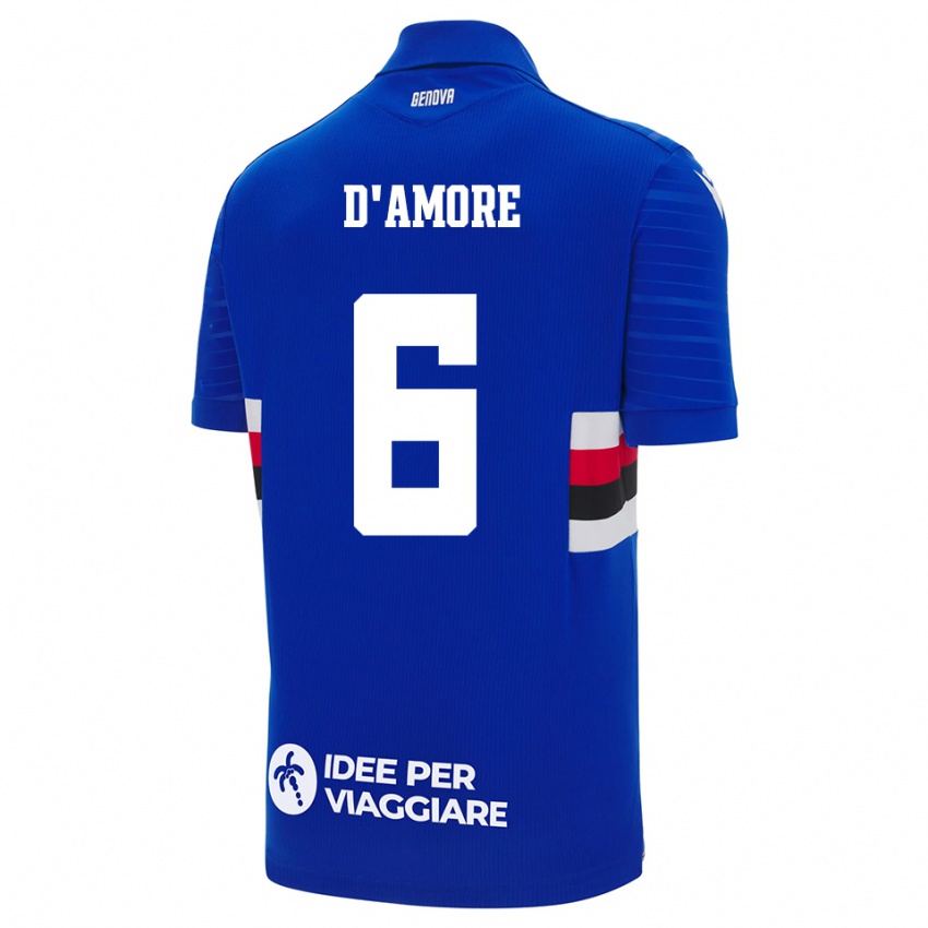 נשים פביאנו דמורה #6 כחול לבן ג'רזי ביתית 2025/26 חולצה קצרה