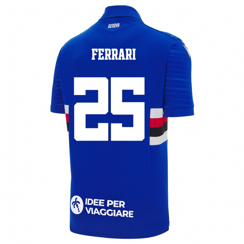 נשים Alex Ferrari #25 כחול לבן ג'רזי ביתית 2025/26 חולצה קצרה