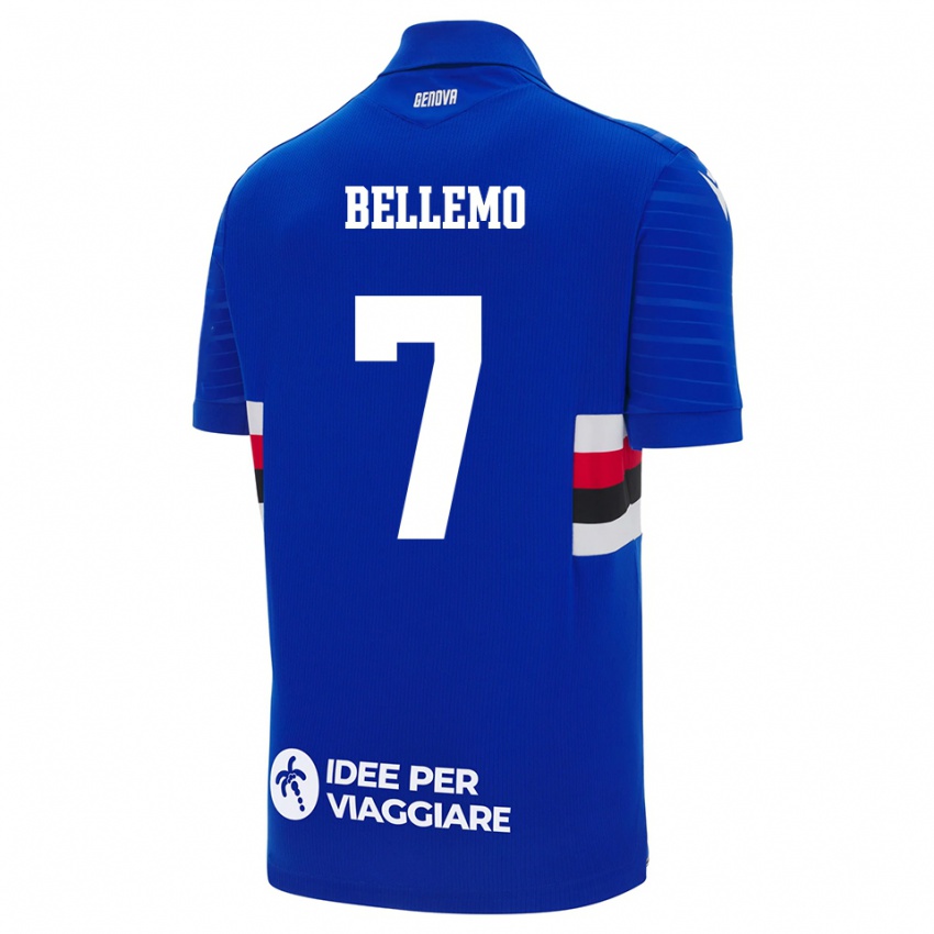 נשים אלסנדרו בלמו #7 כחול לבן ג'רזי ביתית 2025/26 חולצה קצרה