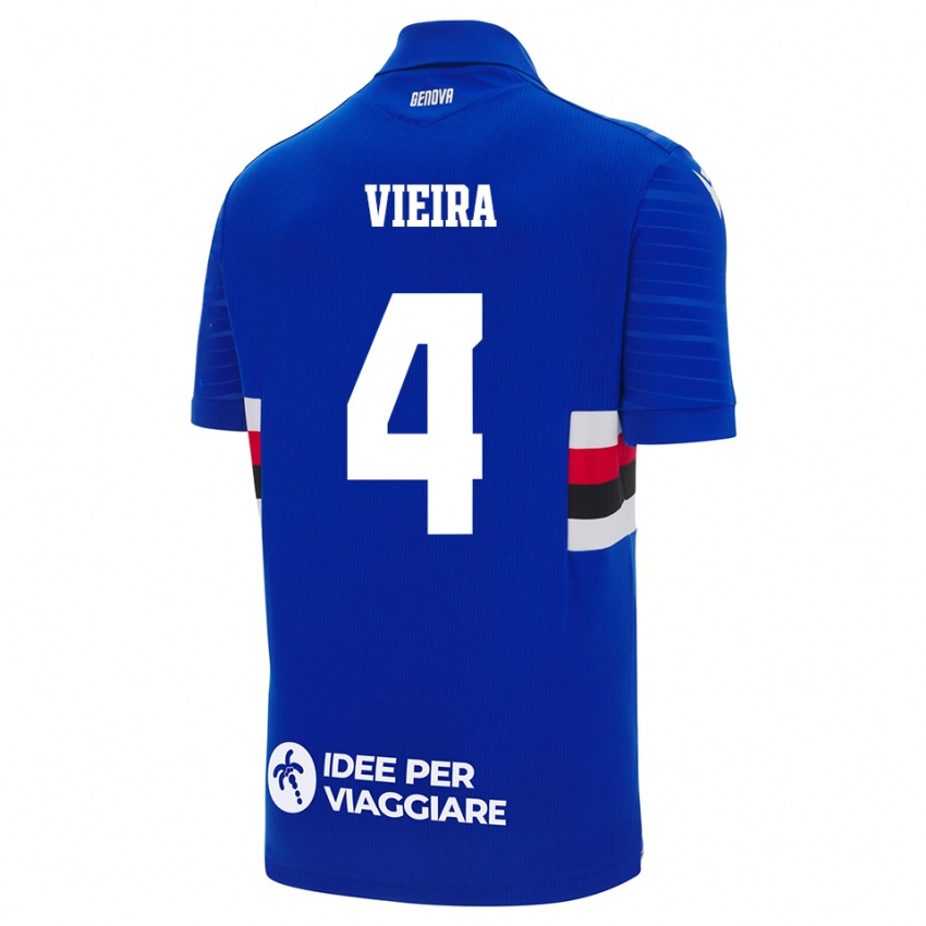 נשים רונאלדו ויירה #4 כחול לבן ג'רזי ביתית 2025/26 חולצה קצרה