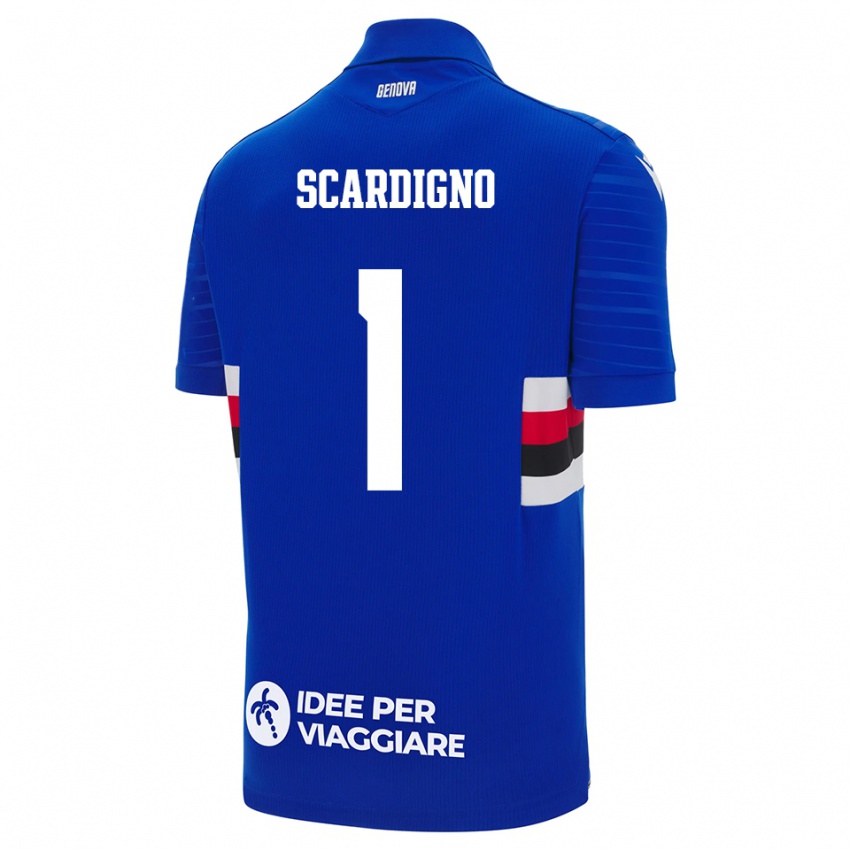 נשים Nicholas Scardigno #1 כחול לבן ג'רזי ביתית 2025/26 חולצה קצרה