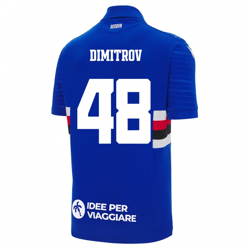 נשים Martin Dimitrov #48 כחול לבן ג'רזי ביתית 2025/26 חולצה קצרה