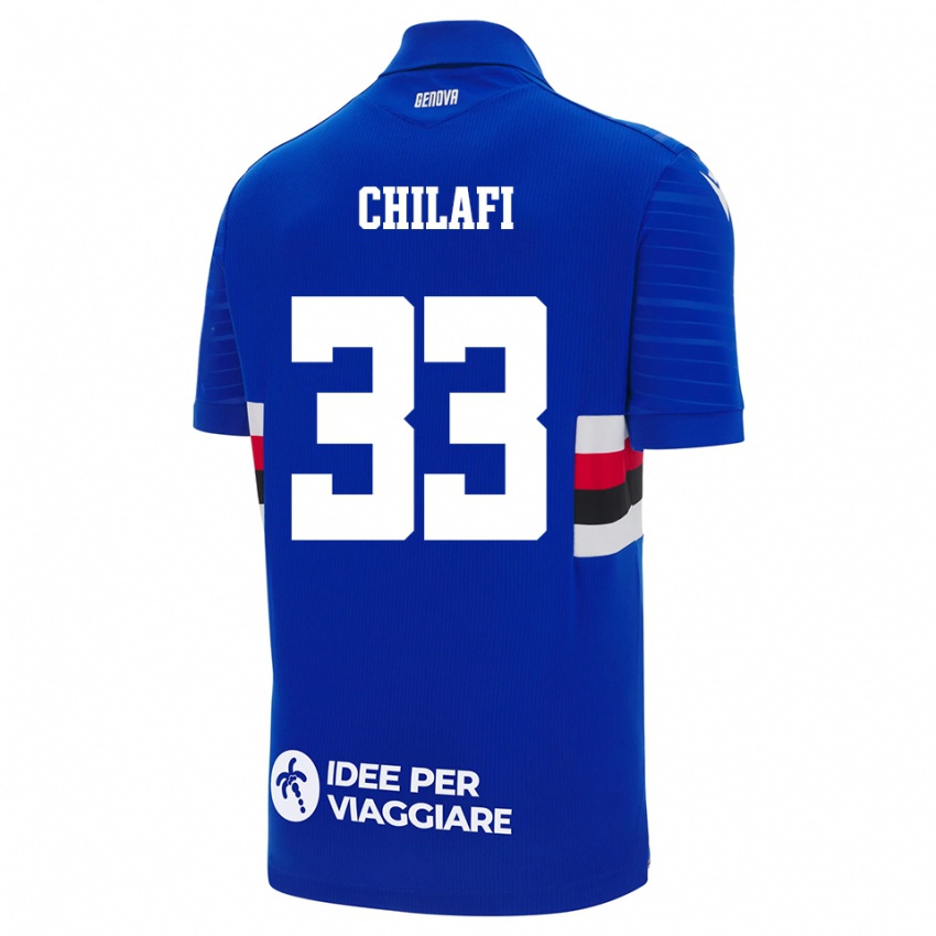 נשים Ardijan Chilafi #33 כחול לבן ג'רזי ביתית 2025/26 חולצה קצרה