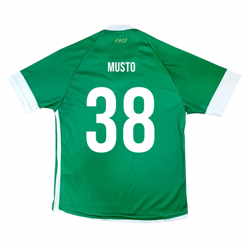 נשים Mattia Musto #38 ירוק לבן ג'רזי ביתית 2025/26 חולצה קצרה