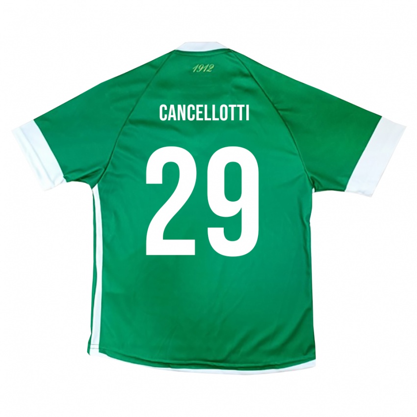 נשים Tommaso Cancellotti #29 ירוק לבן ג'רזי ביתית 2025/26 חולצה קצרה