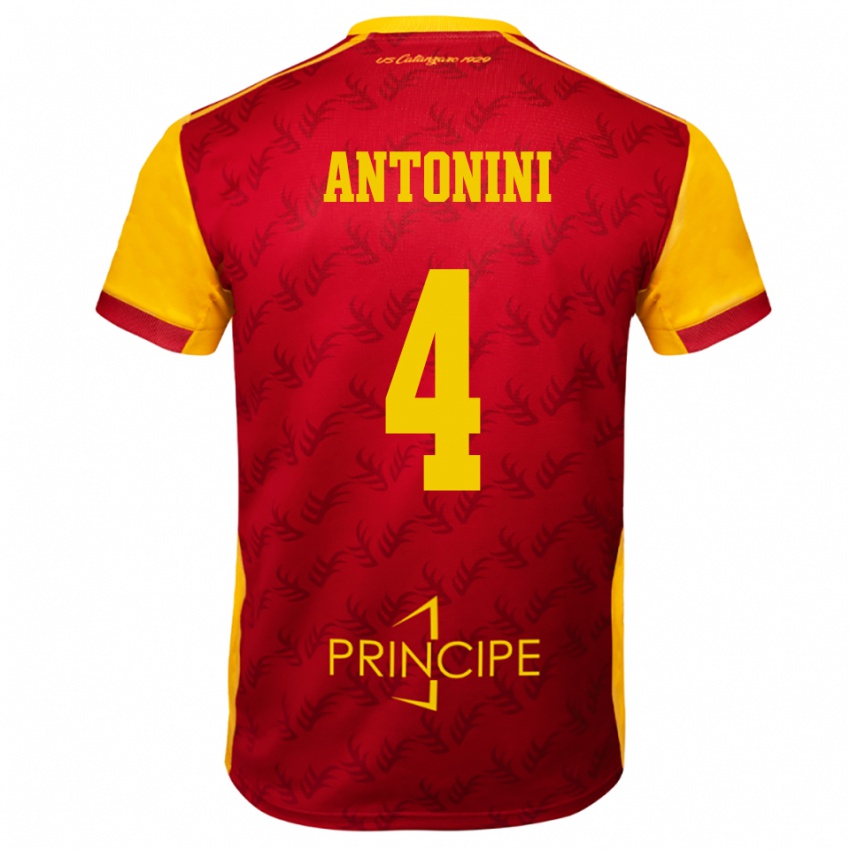 נשים מתיאס אנטוניני לואי #4 צהוב אדום ג'רזי ביתית 2025/26 חולצה קצרה