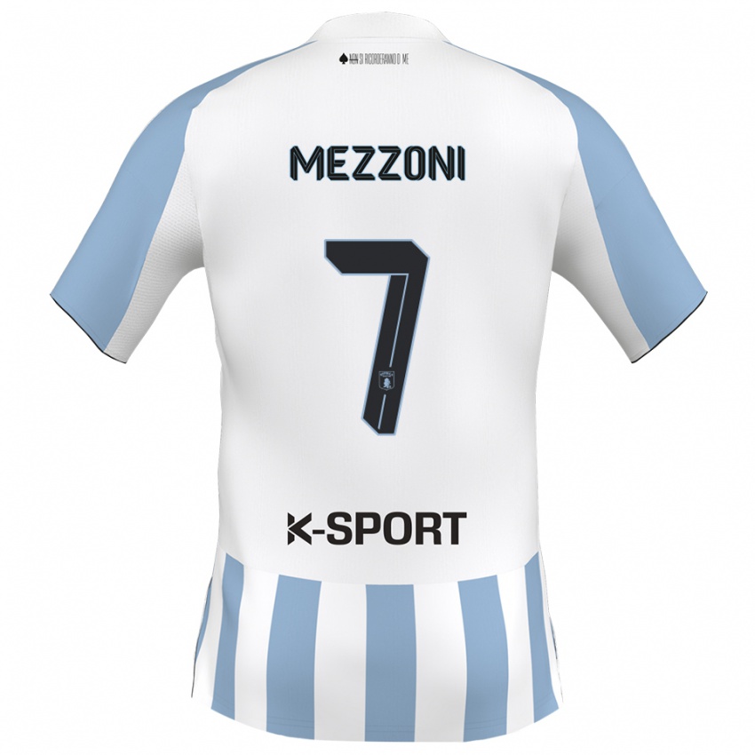 נשים פרנצ'סקו מצוני #7 לבן כחול שמיים ג'רזי ביתית 2025/26 חולצה קצרה