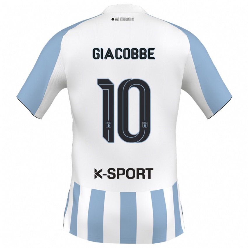 נשים Christian Giacobbe #10 לבן כחול שמיים ג'רזי ביתית 2025/26 חולצה קצרה