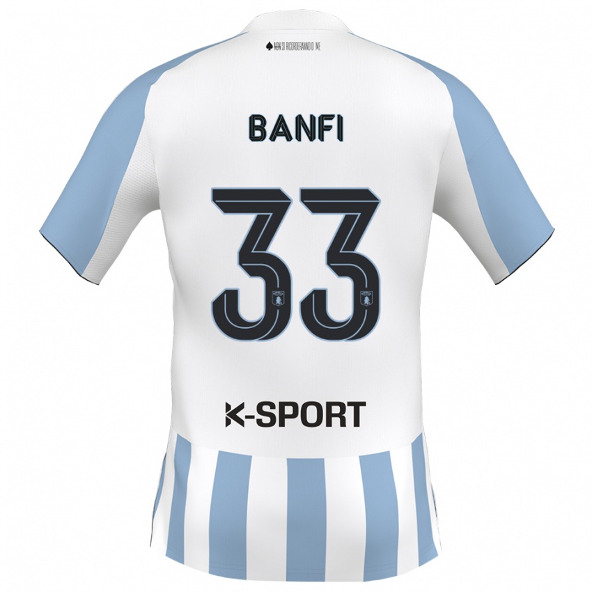 נשים עמנואלה בנפי #33 לבן כחול שמיים ג'רזי ביתית 2025/26 חולצה קצרה