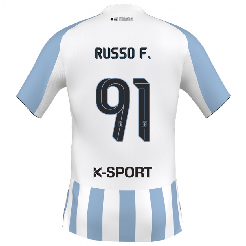 נשים פלאביו רוסו #91 לבן כחול שמיים ג'רזי ביתית 2025/26 חולצה קצרה