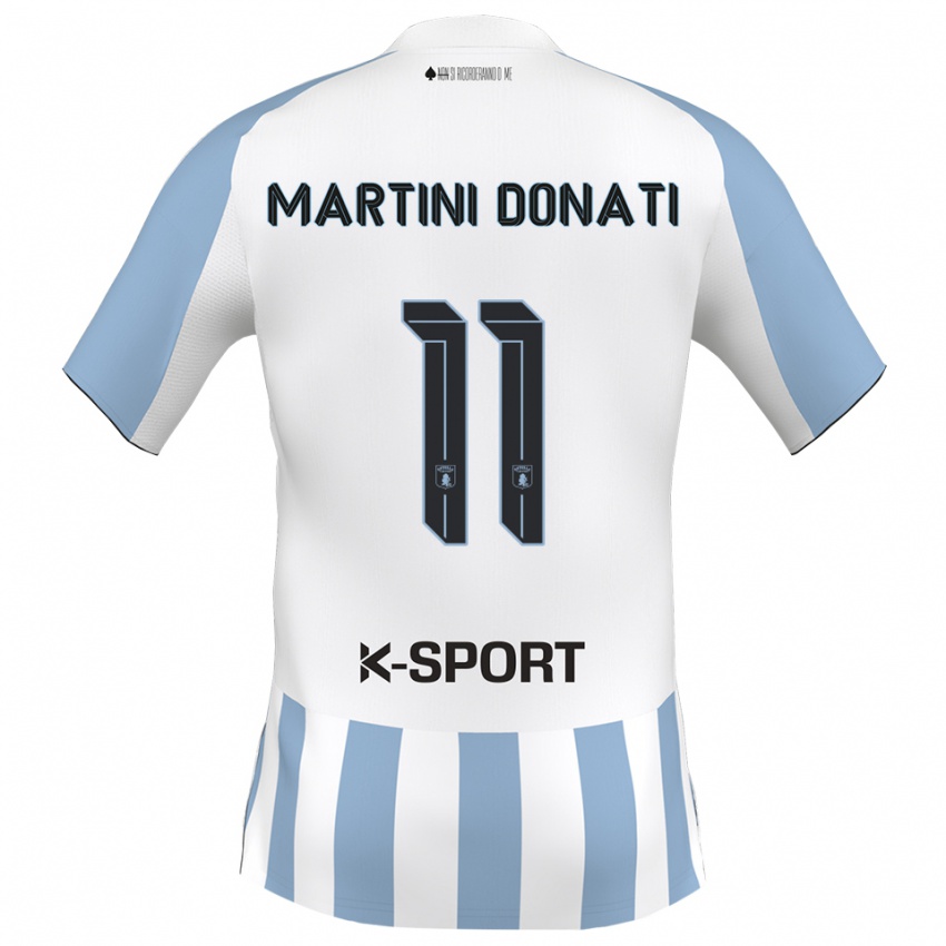 נשים סזאר מרטיני דונטי #11 לבן כחול שמיים ג'רזי ביתית 2025/26 חולצה קצרה