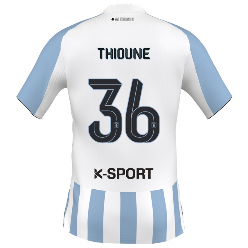נשים Alioune Thioune #36 לבן כחול שמיים ג'רזי ביתית 2025/26 חולצה קצרה