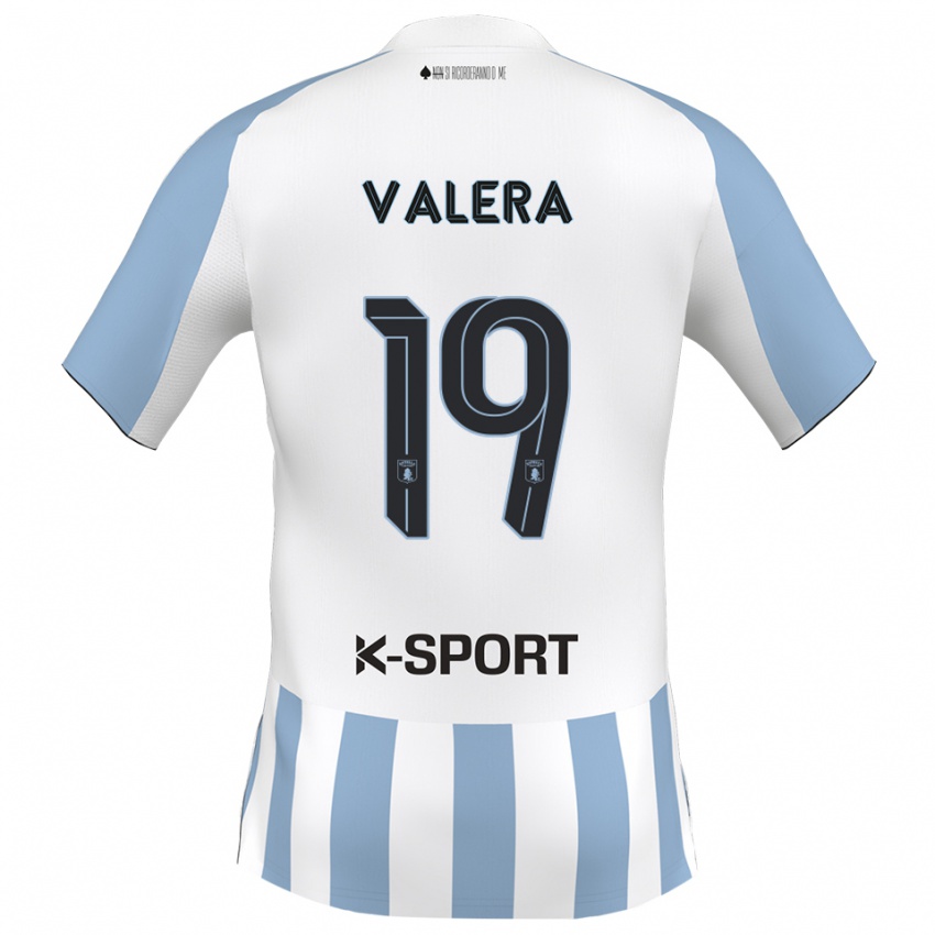 נשים Edgar Valera #19 לבן כחול שמיים ג'רזי ביתית 2025/26 חולצה קצרה