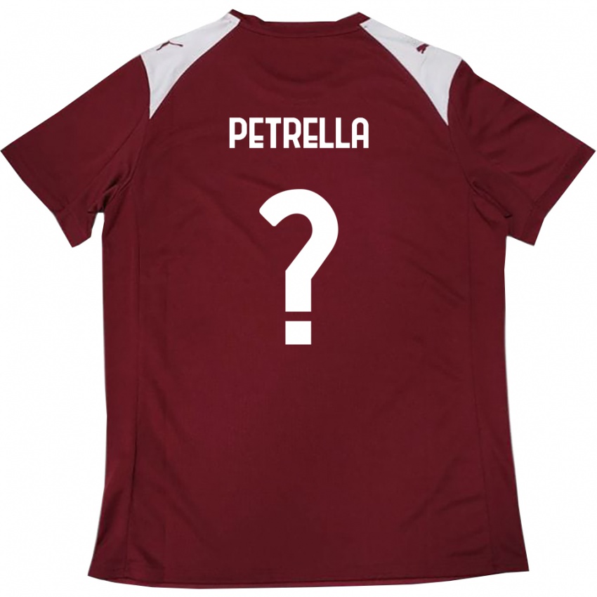 נשים Domenico Petrella #0 בורדו לבן ג'רזי ביתית 2025/26 חולצה קצרה