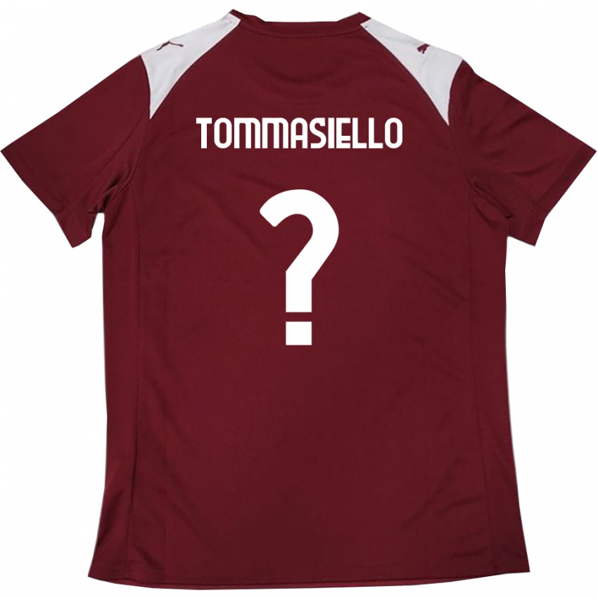 נשים Francesco Tommasiello #0 בורדו לבן ג'רזי ביתית 2025/26 חולצה קצרה