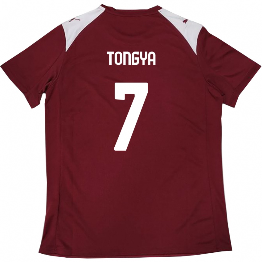 נשים פרנקו טונגיה #7 בורדו לבן ג'רזי ביתית 2025/26 חולצה קצרה