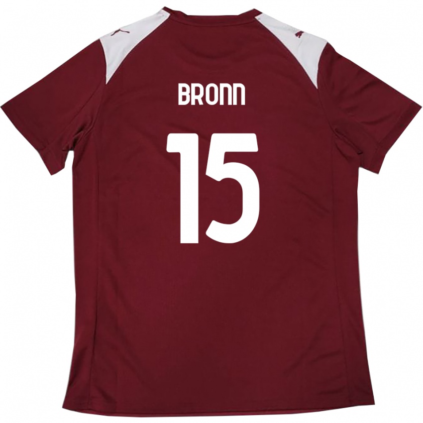 נשים דילן ברון #15 בורדו לבן ג'רזי ביתית 2025/26 חולצה קצרה