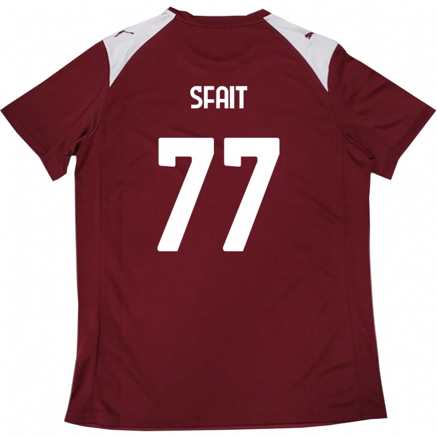 נשים Andres Sfait #77 בורדו לבן ג'רזי ביתית 2025/26 חולצה קצרה