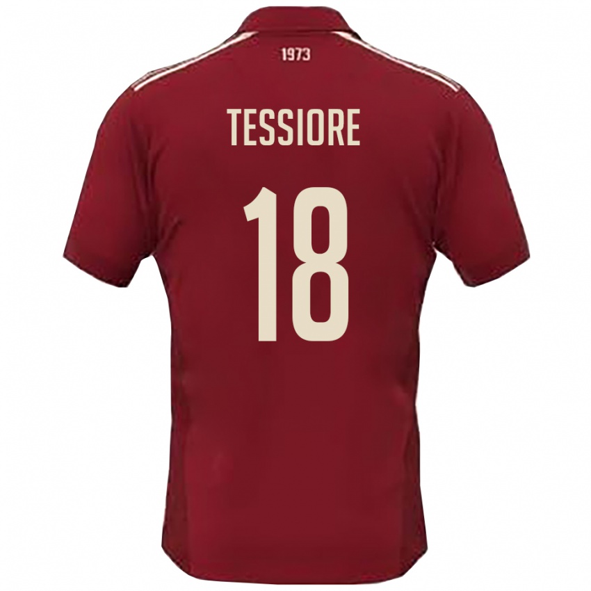 נשים Andrea Tessiore #18 בורדו לבן ג'רזי ביתית 2025/26 חולצה קצרה