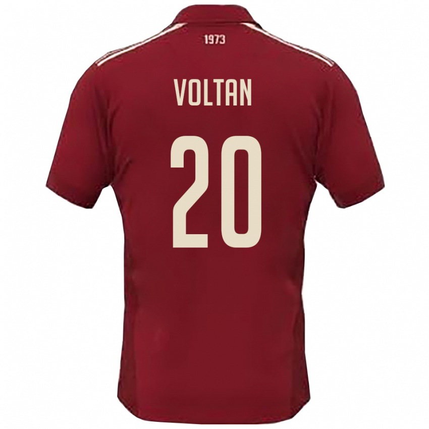 נשים Davide Voltan #20 בורדו לבן ג'רזי ביתית 2025/26 חולצה קצרה