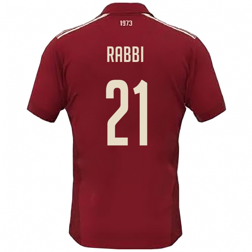 נשים סימונה רבי #21 בורדו לבן ג'רזי ביתית 2025/26 חולצה קצרה