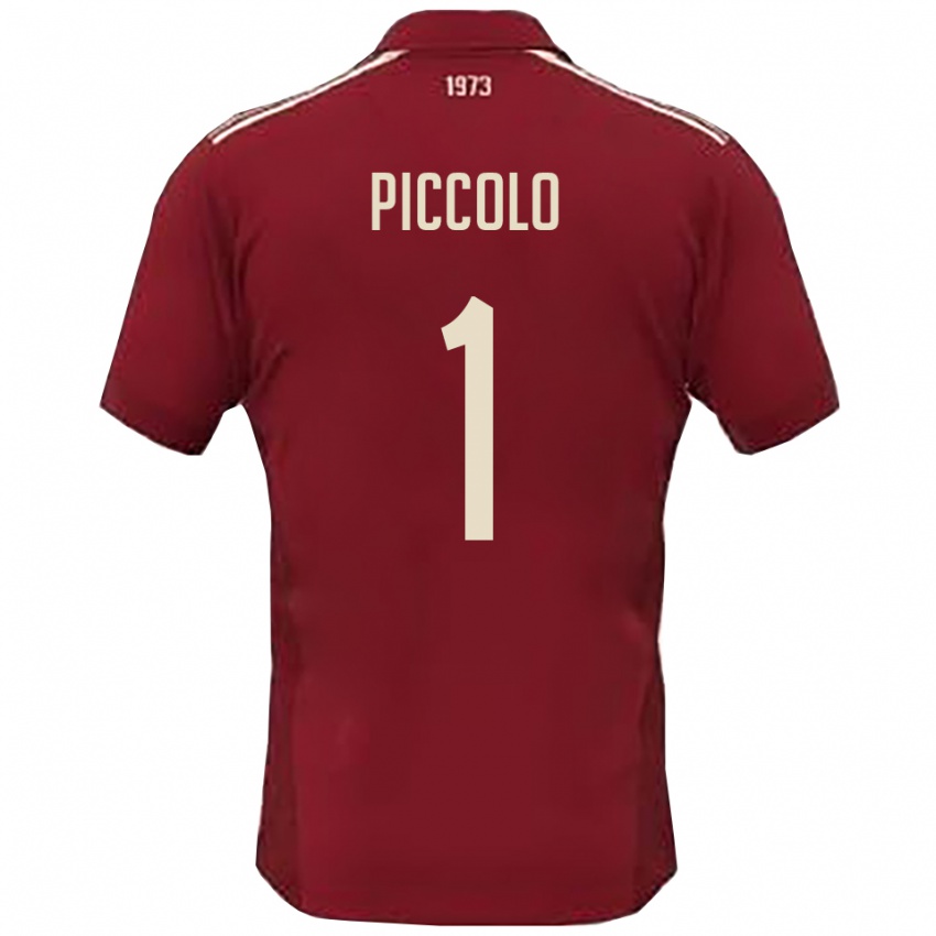 נשים Giacomo Piccolo #1 בורדו לבן ג'רזי ביתית 2025/26 חולצה קצרה