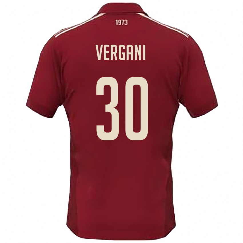 נשים Mattia Vergani #30 בורדו לבן ג'רזי ביתית 2025/26 חולצה קצרה