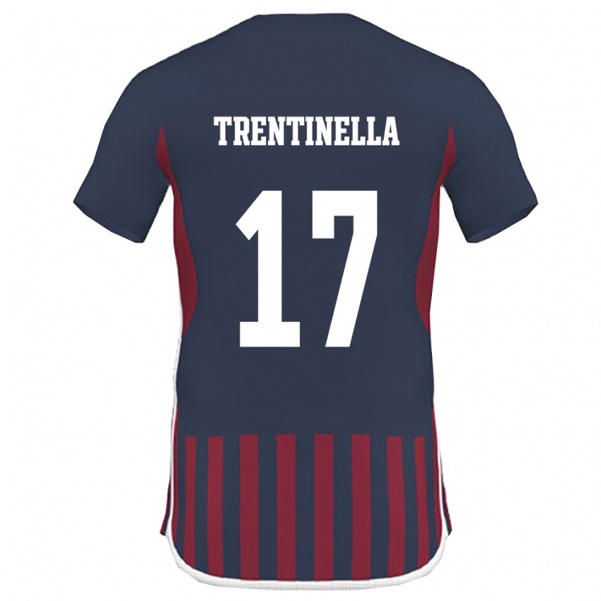 נשים Marco Trentinella #17 כחול נייבי אדום ג'רזי ביתית 2025/26 חולצה קצרה