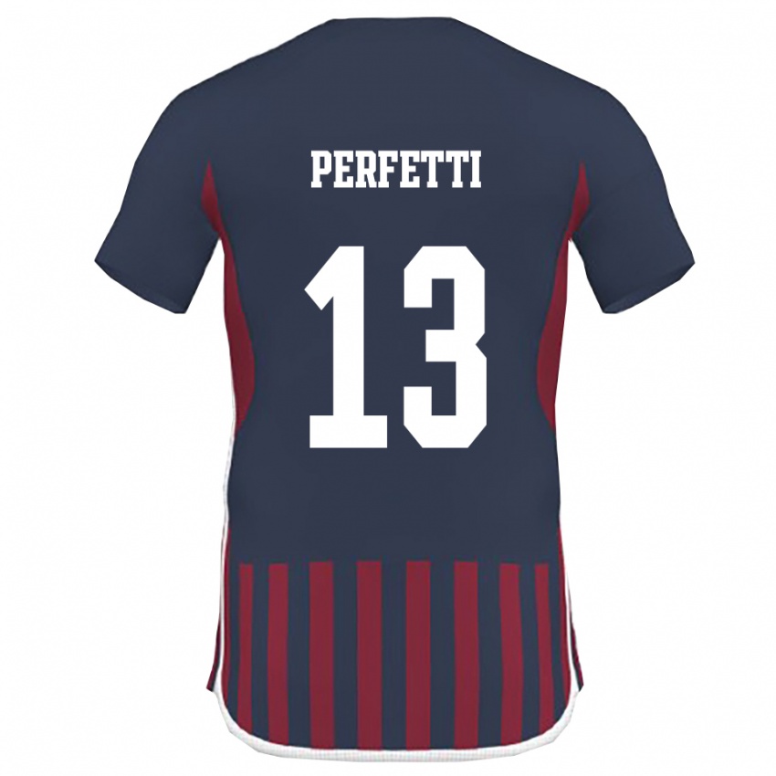 נשים Daniel Perfetti #13 כחול נייבי אדום ג'רזי ביתית 2025/26 חולצה קצרה