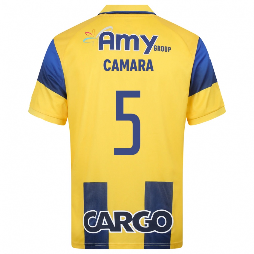 נשים מוחמד קמארה #5 צהוב כחול נייבי ג'רזי ביתית 2025/26 חולצה קצרה