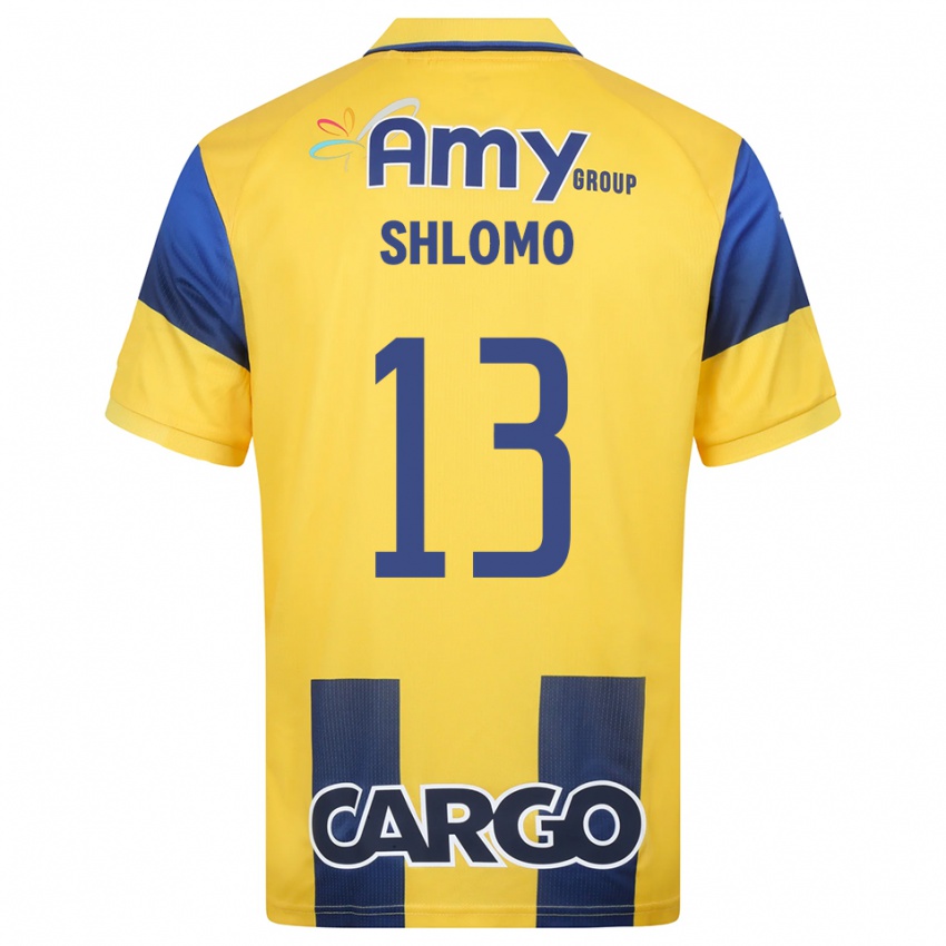 נשים רז שלמה #13 צהוב כחול נייבי ג'רזי ביתית 2025/26 חולצה קצרה