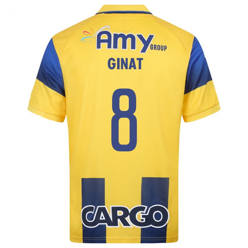 נשים ערן לספור #8 צהוב כחול נייבי ג'רזי ביתית 2025/26 חולצה קצרה