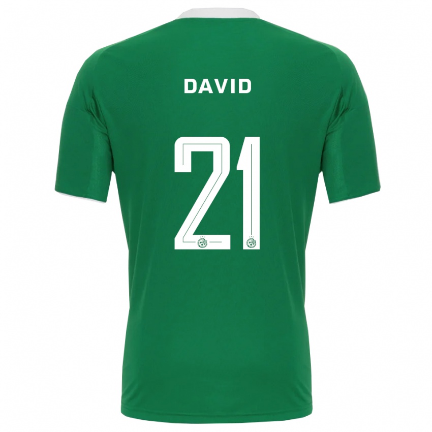 נשים דין דוד #21 ירוק לבן ג'רזי ביתית 2025/26 חולצה קצרה