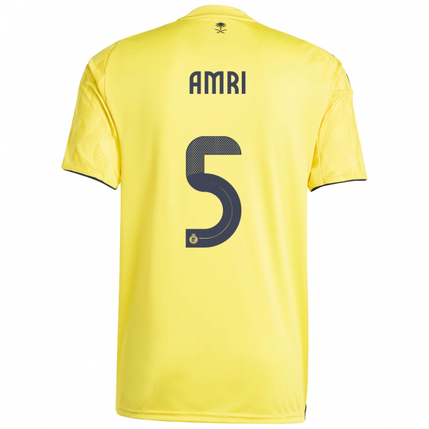 נשים עבדאללה אלעמרי #5 צהוב שחור ג'רזי ביתית 2025/26 חולצה קצרה