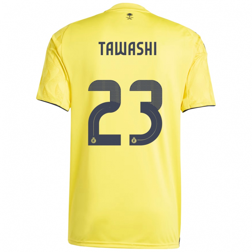 נשים Maher Tawashi #23 צהוב שחור ג'רזי ביתית 2025/26 חולצה קצרה