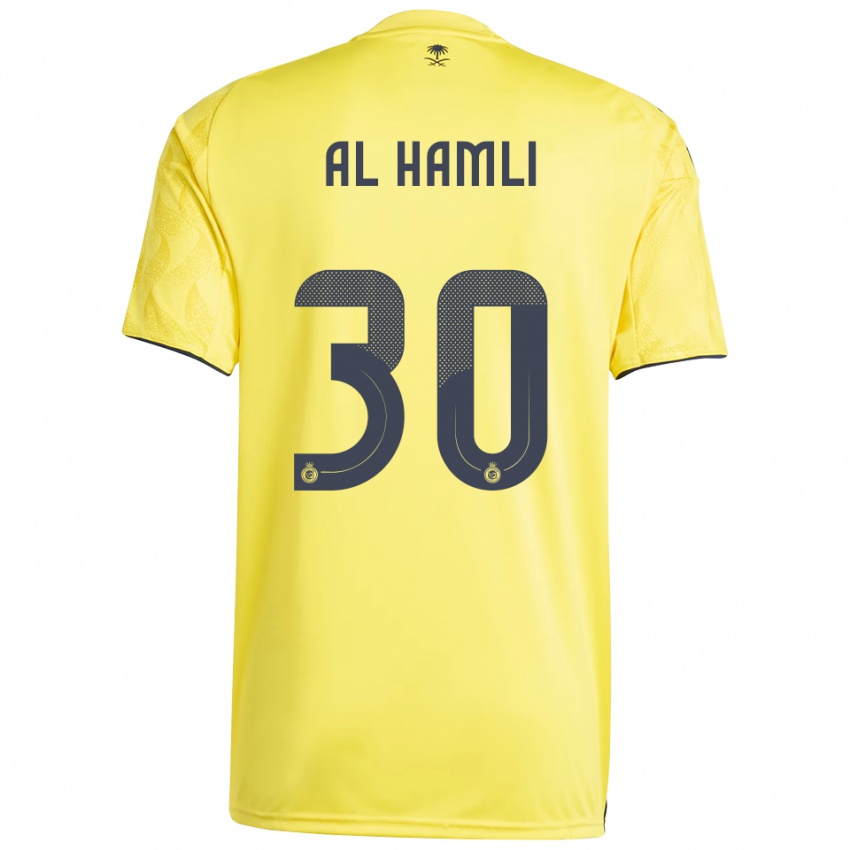 נשים Noura Al-Hamli #30 צהוב שחור ג'רזי ביתית 2025/26 חולצה קצרה