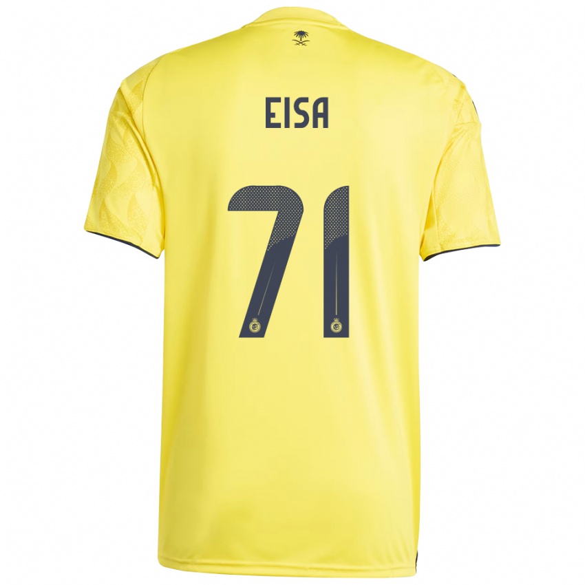 נשים Bayan Eisa #71 צהוב שחור ג'רזי ביתית 2025/26 חולצה קצרה